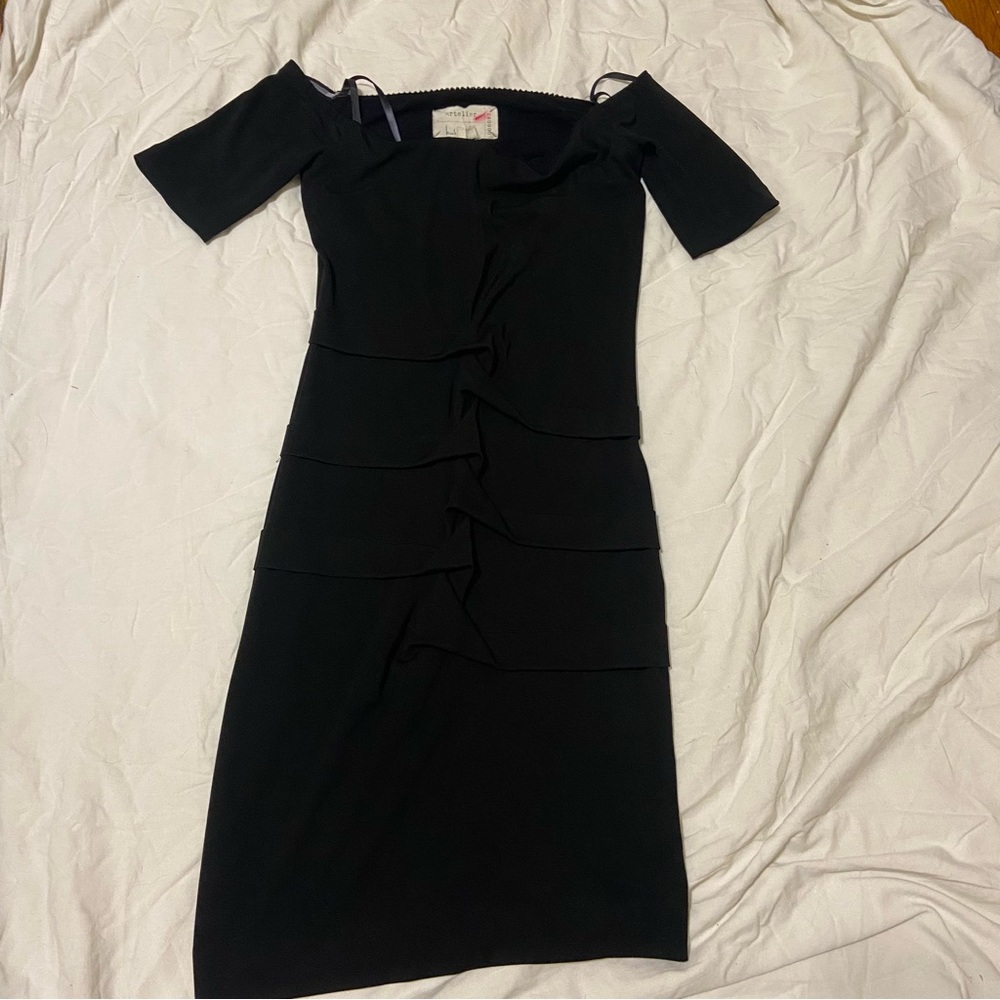 Nicole Miller Black Sheath Mini Dress